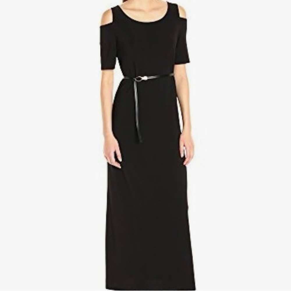 NWT Nine West Short Sleeve Cold Shoulder Maxi Dress